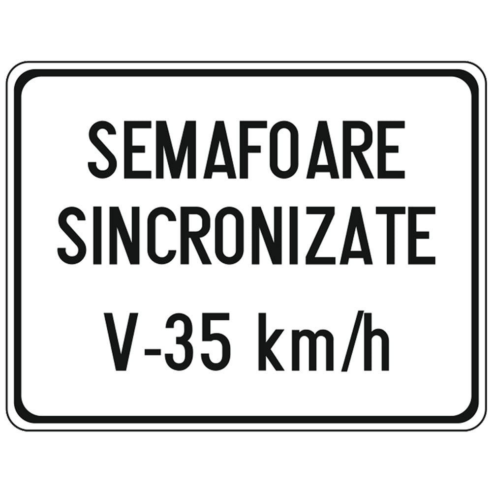 Viteza recomandata pe un sector de drum cu semafoare sincronizate