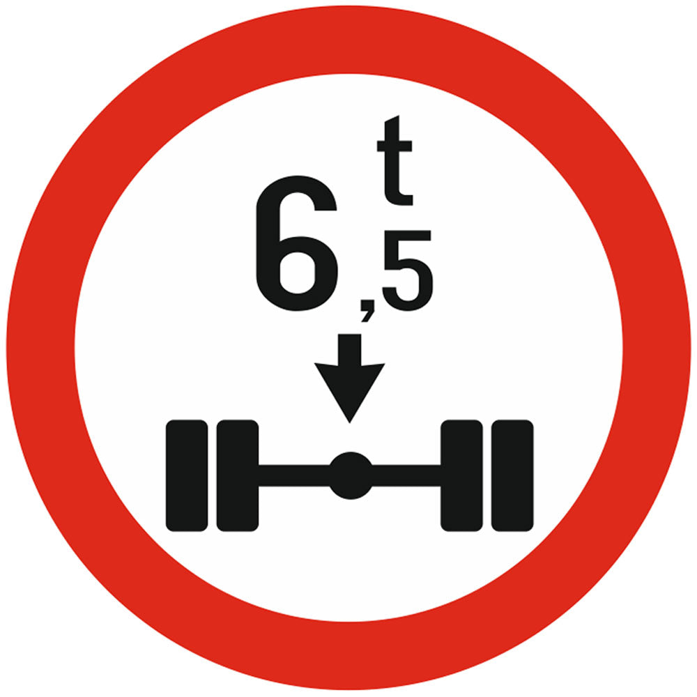 Accesul interzis vehiculelor cu masa mai mare de ... tone pe axa simpla motoare