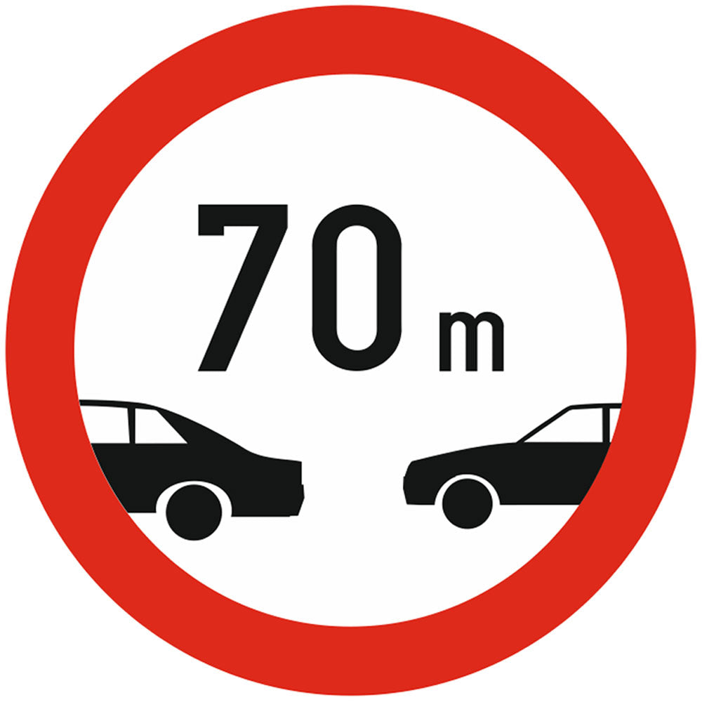 Interzis autovehiculelor de a circula fara a mentine intre ele o distanta de siguranta rutiera intre autovehicule de cel putin ... m