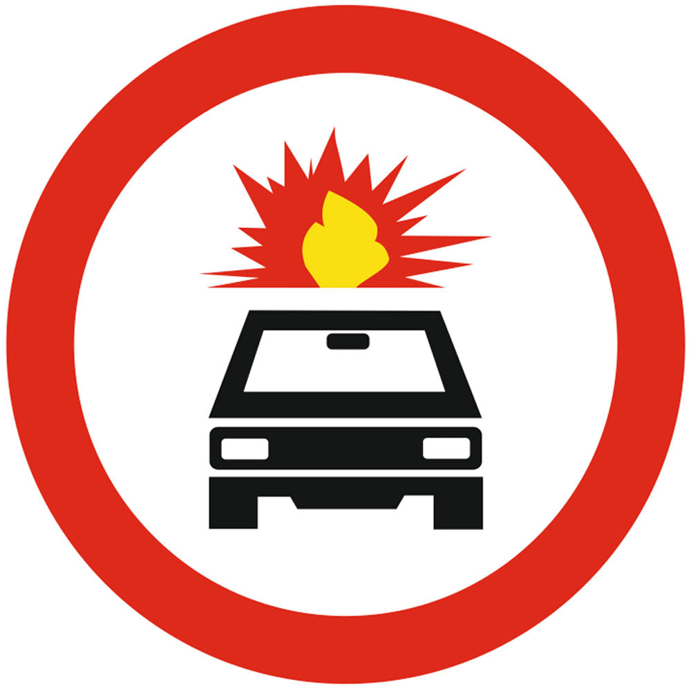 Accesul interzis vehiculelor care transporta substante explozive sau usor inflamabile