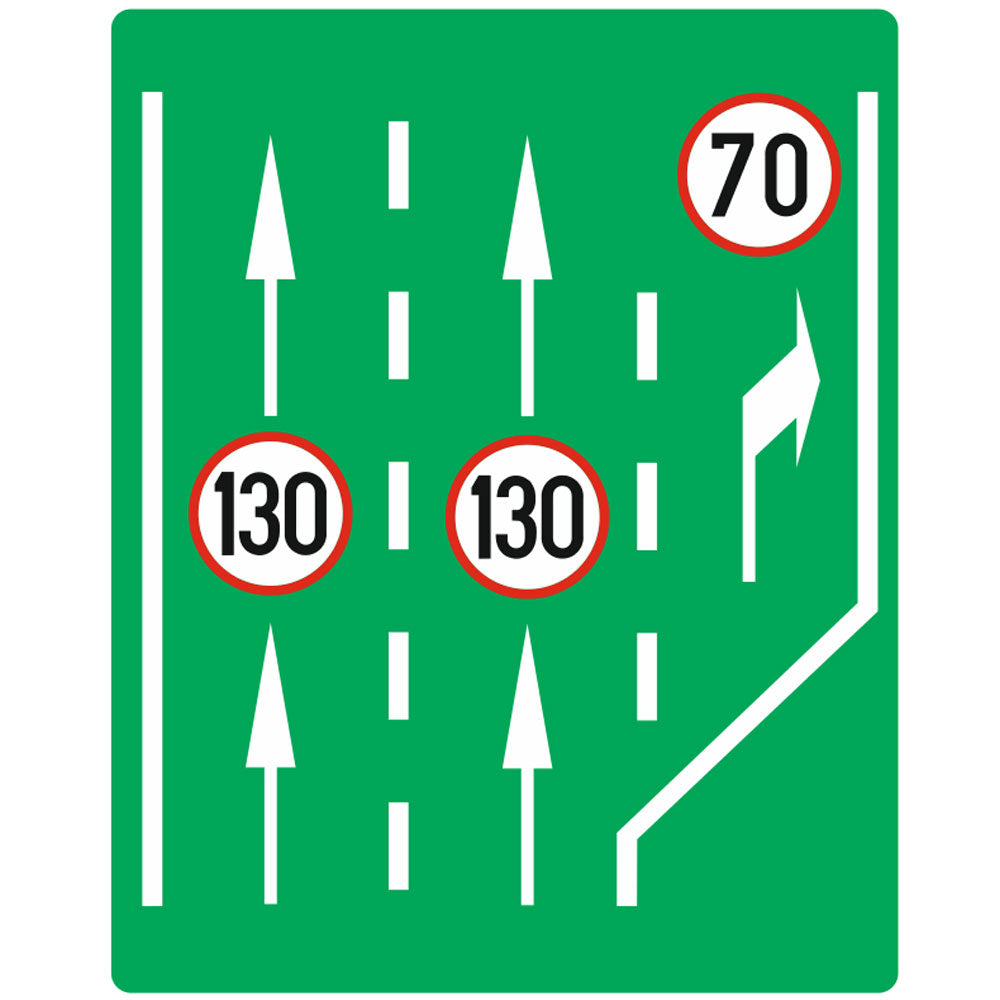 Limite de viteza pentru diferite benzi de circulatie pe autostrada