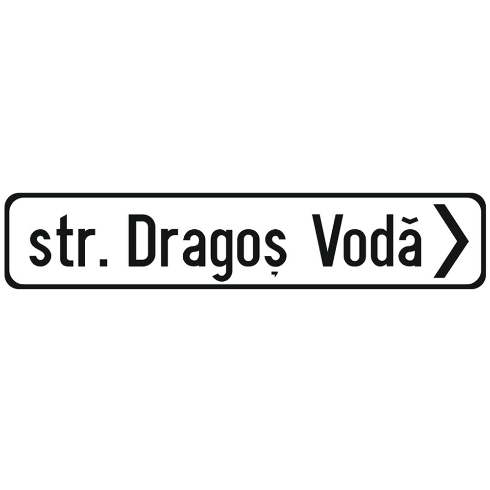 Intrarea pe strada indicata