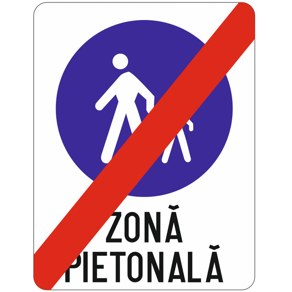 Sfarsitul zonei pietonale