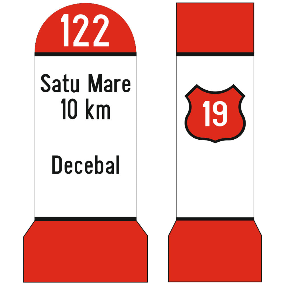 Indicatoare kilometrice pentru drumuri nationale