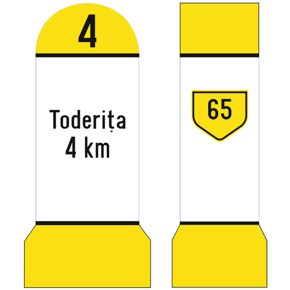 Indicatoare kilometrice pentru drumuri comunale