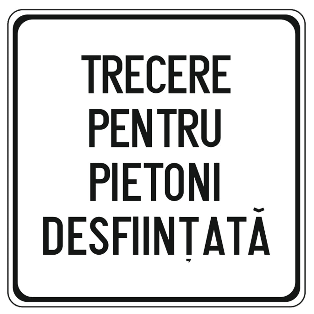 Trecere pentru pietoni desfiintata
