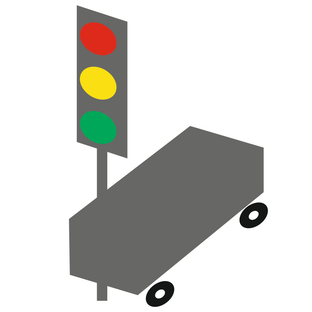 Semafor semnalizare lucrari - 2 buc/set - fara acumulatori auto