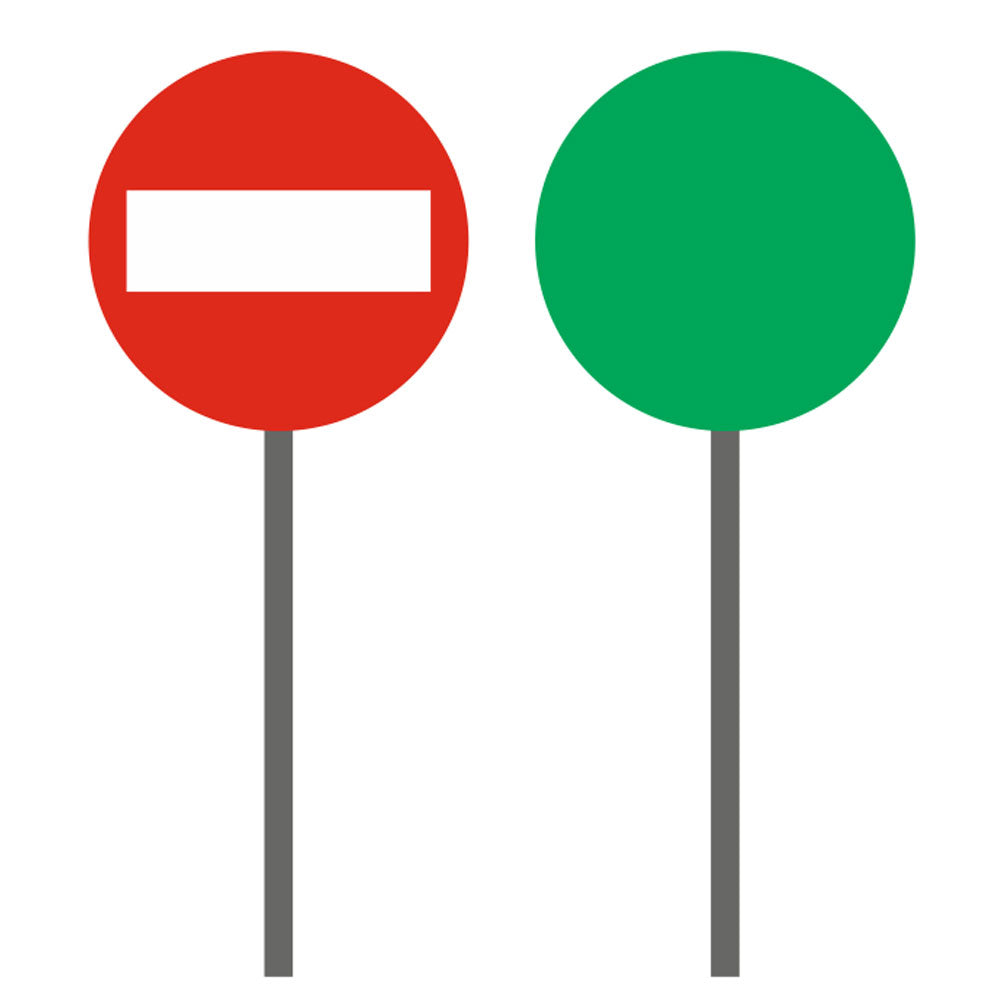 Paleta de semnalizare (rosu-verde)